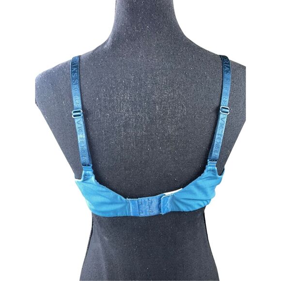 Victoria secrets 36D soft Tshirt lightly lined wireless blue bra - Picture 3 of 4